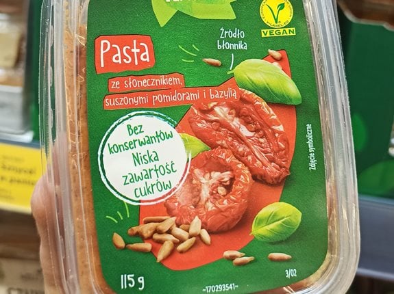 Vemondo: Pasta ze słonecznikiem, suszonymi pomidorami i bazylią - ocena produktu